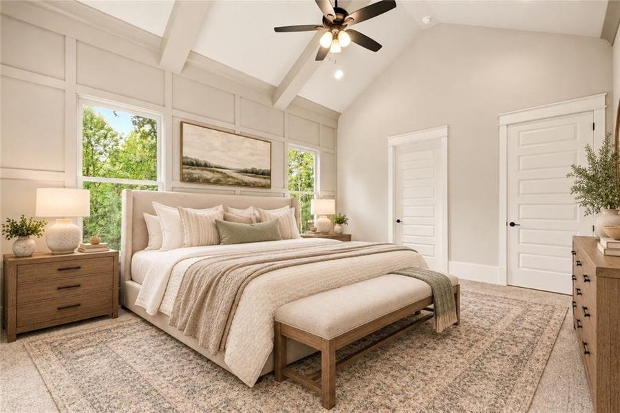 Furnished interior view inside a new home in , Flowery Branch (Image 8).