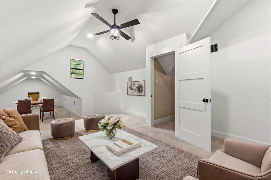 Upstairs bonus areas virtually staged. Upstairs bonus areas virtually staged.