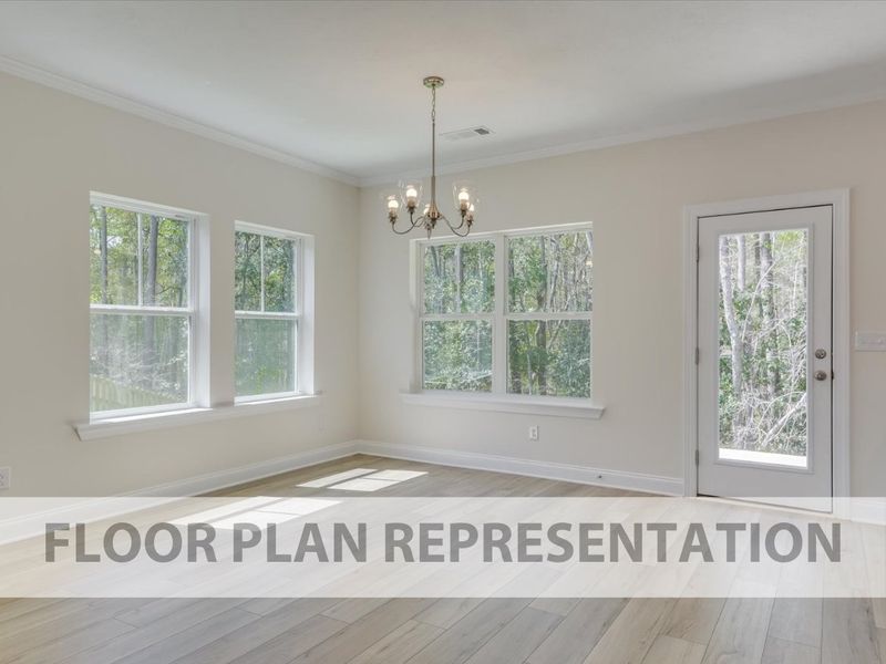 Café Dining Area | 1490 Plan by Ivey Homes Café Dining Area | 1490 Plan by Ivey Homes