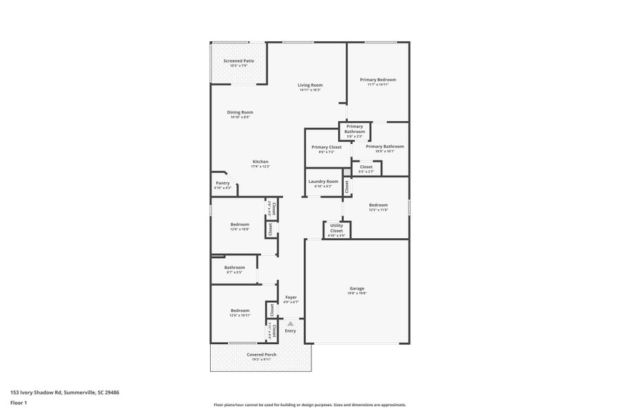 2D floor plan layout of this home in , Summerville, SC (Image 5).