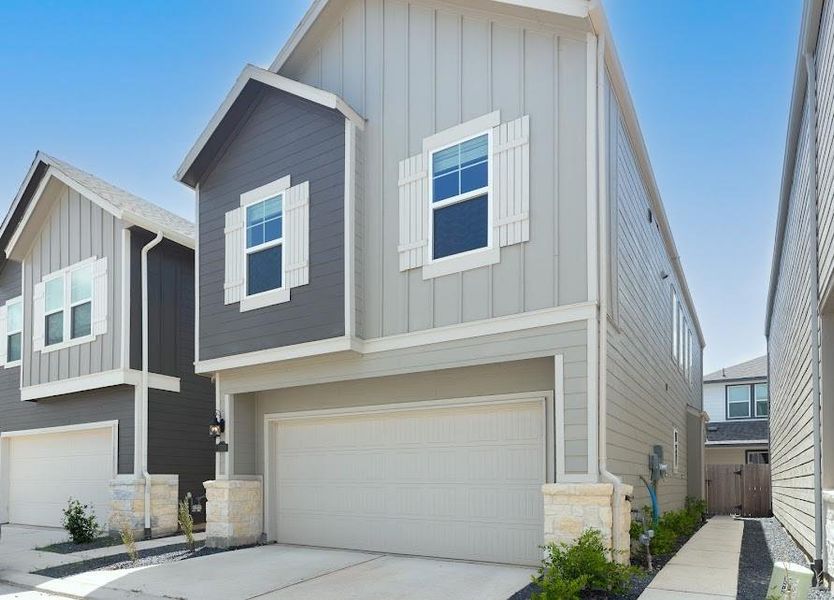 Front exterior of a new home in , Houston, TX, highlighting curb appeal (Image 2). Front exterior of a new home in , Houston, TX, highlighting curb appeal (Image 2).