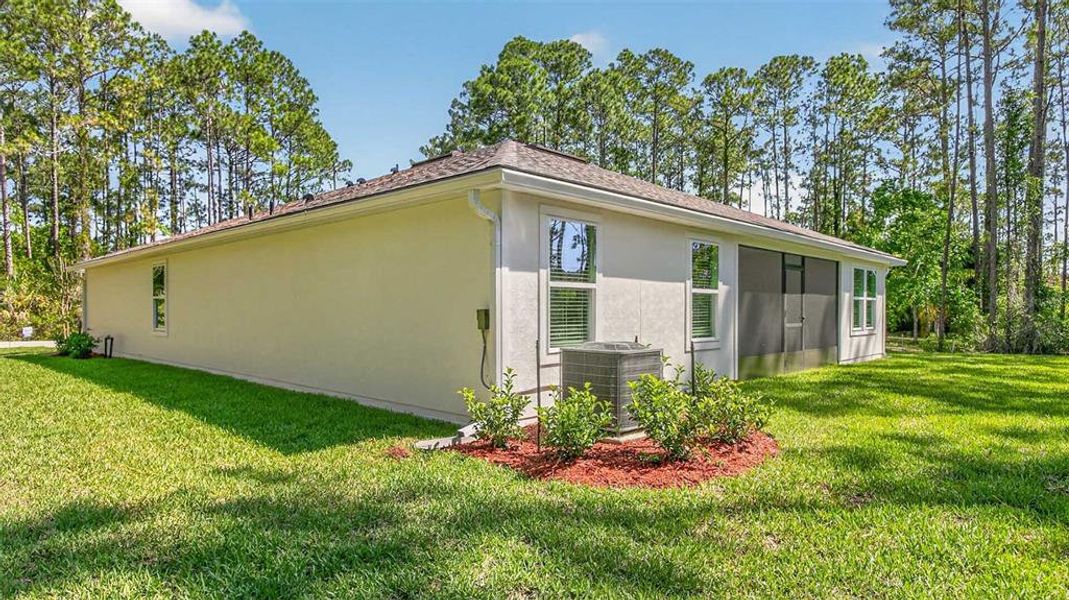 Exterior details and patio area of a home in Palm Coast Homesites, Palm Coast (Image 21). Exterior details and patio area of a home in Palm Coast Homesites, Palm Coast (Image 21).