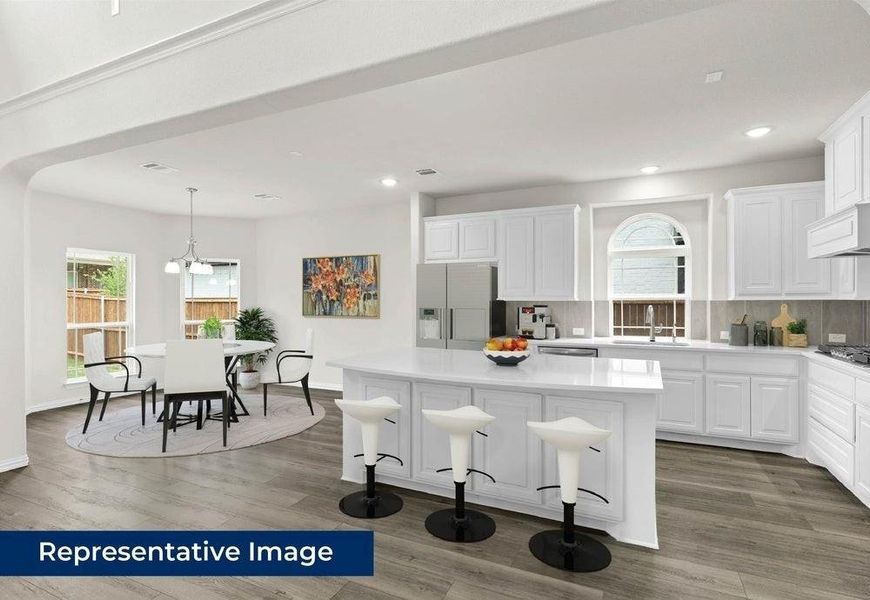 Furnished interior view inside a new home in Villages of Creekwood, Frisco (Image 6).