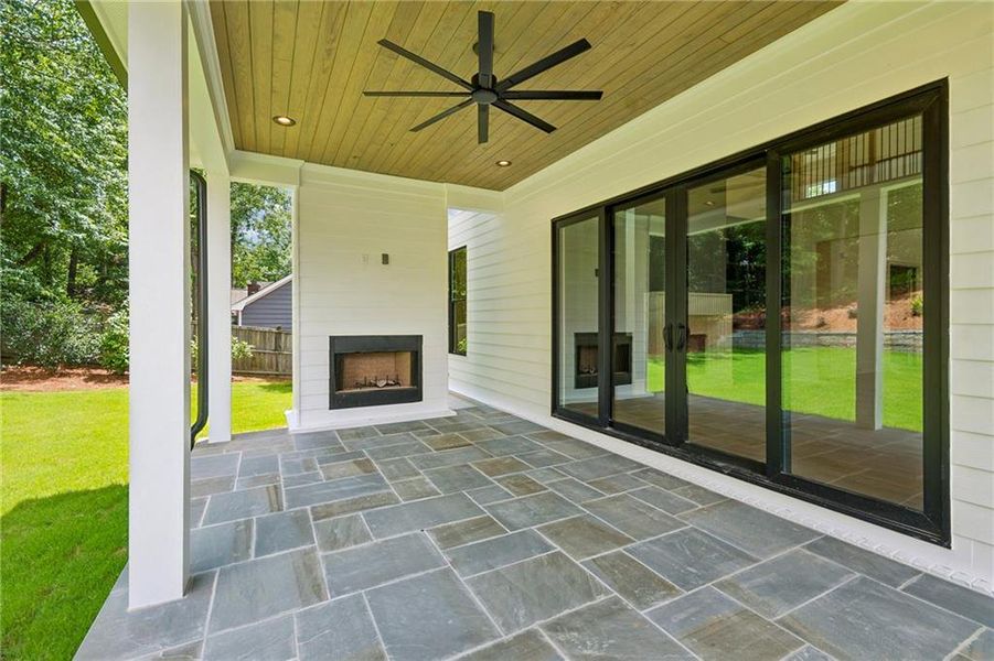 Exterior details and patio area of a home in , Marietta (Image 3). Exterior details and patio area of a home in , Marietta (Image 3).