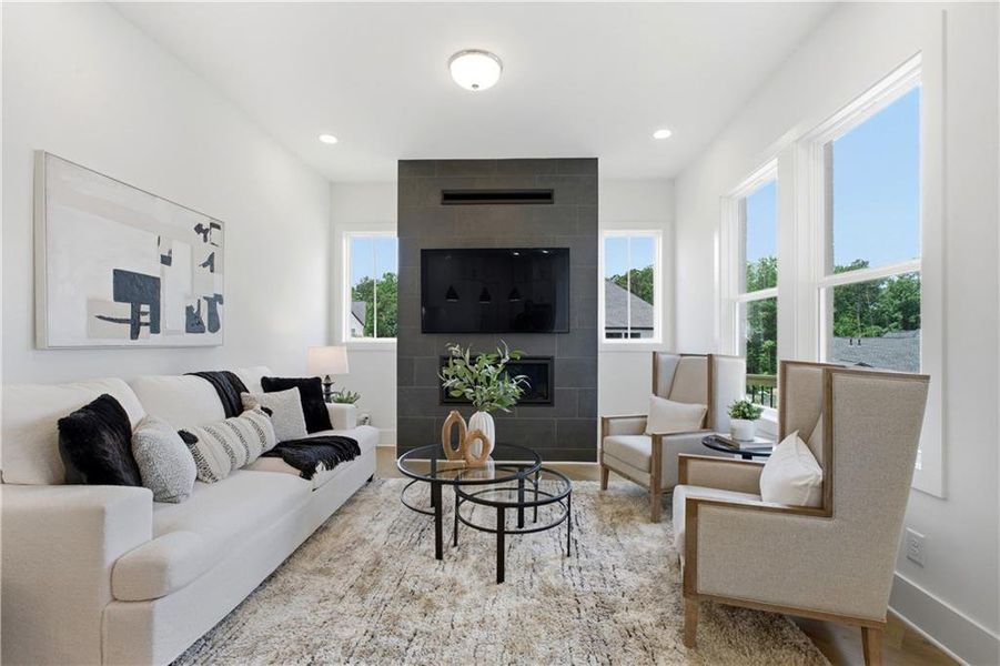 Furnished interior view inside a new home in , Alpharetta (Image 28).