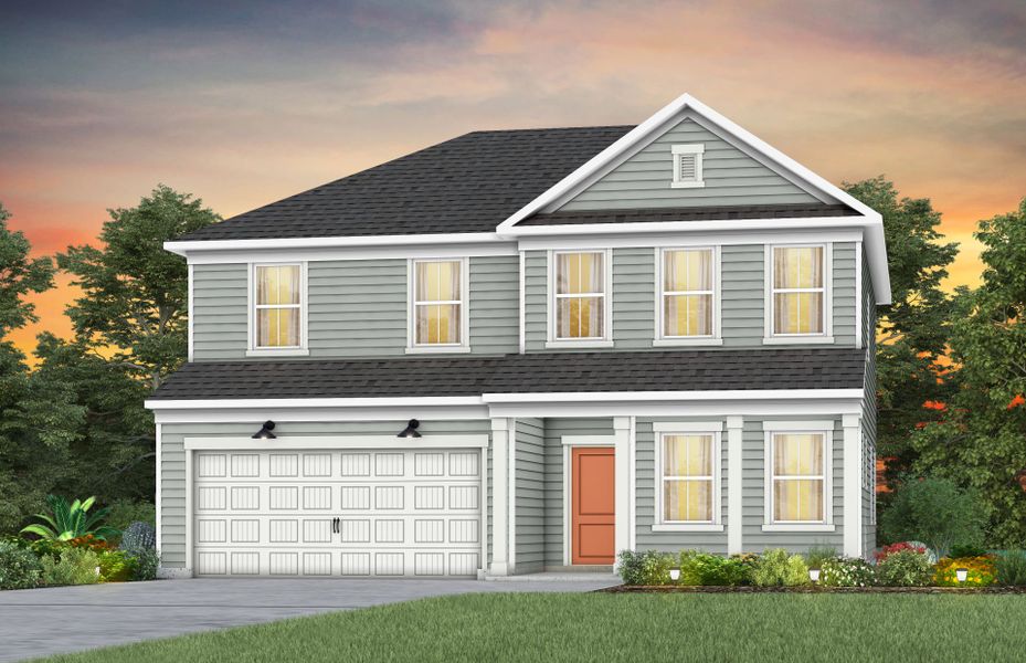 Front exterior of a new home in Cannon Run, Concord, NC, highlighting curb appeal (Image 20).