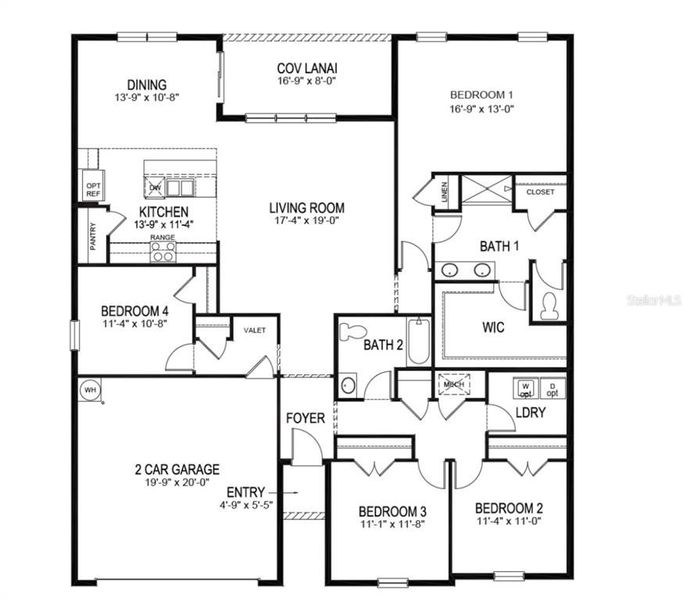 2D floor plan layout of this home in , Punta Gorda, FL (Image 5).