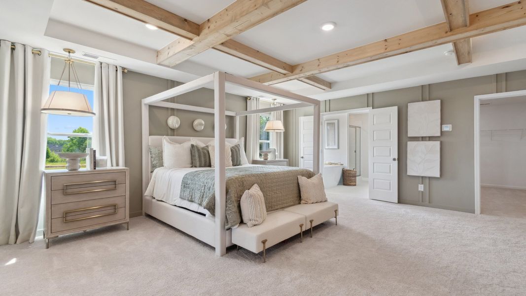 Representative furnished interior of a home built from the Meridian II by DRB Homes in Copperfield, Locust Grove (Image 37).