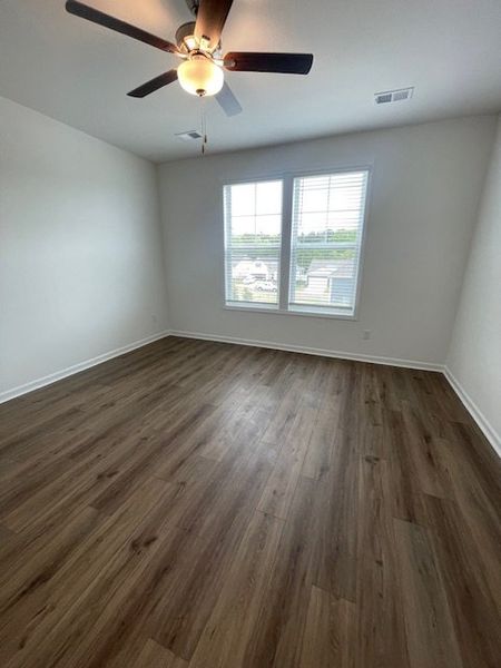 This living space features durable flooring and a