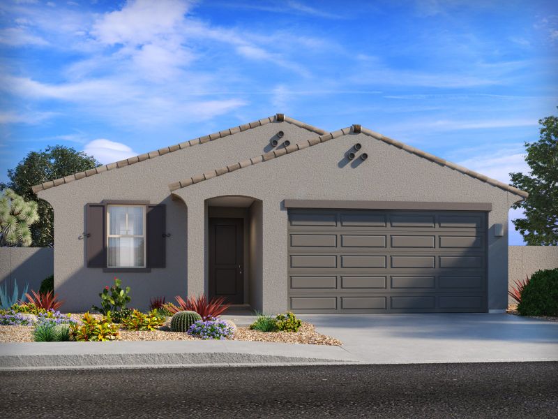 Representative exterior photo of a completed home built from the Garnet by Meritage Homes in Mandarina - Premier Series, Marana, AZ (Image 1).