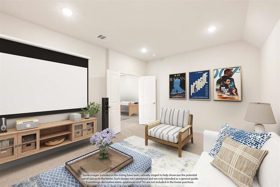 Furnished interior view inside a new home in Creekview Meadows, Pilot Point (Image 12).