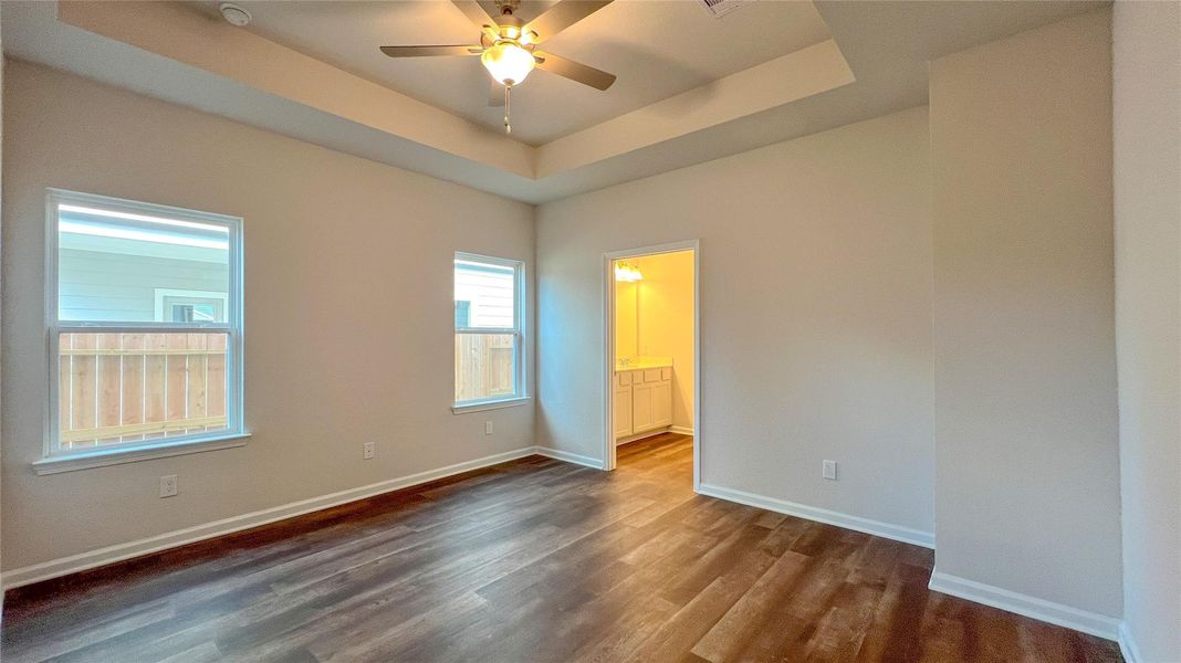 The Mockingbird II- Primary Bedroom with Tray Ceiling.