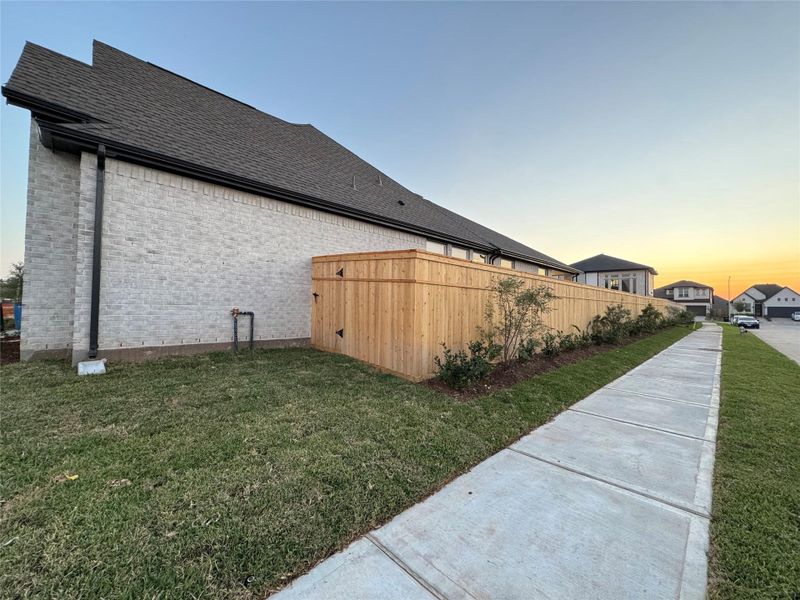 Exterior details and patio area of a home in Sienna, Missouri City (Image 3). Exterior details and patio area of a home in Sienna, Missouri City (Image 3).