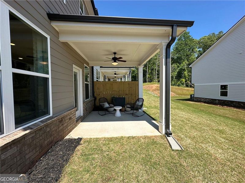 Exterior details and patio area of a home in Mulberry Summit, Flowery Branch (Image 2). Exterior details and patio area of a home in Mulberry Summit, Flowery Branch (Image 2).