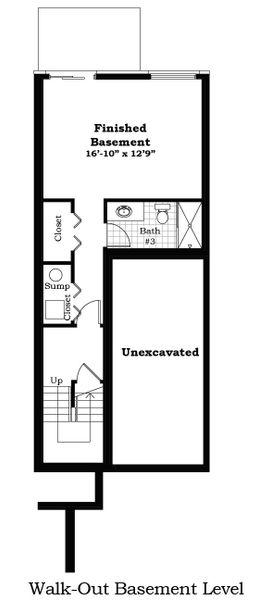 2D floor plan layout for the The Keswick Townhome (Interior Walk-Out) by Norfolk Homes in Bristol Ridge Townhomes, Ann Arbor, MI (Image 23).