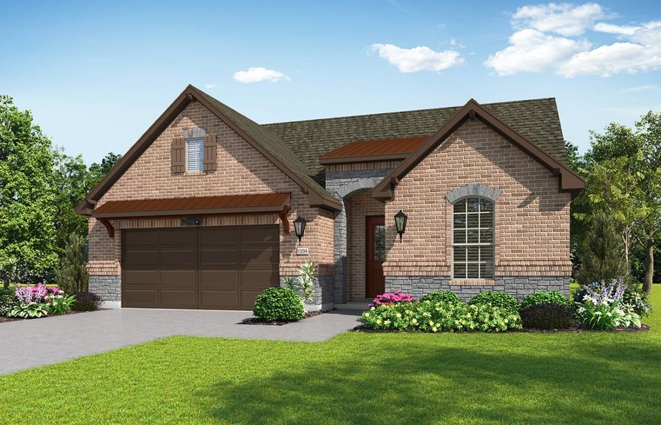 Representative exterior photo of a completed home built from the Torino by Ladera Texas in Ladera at The Reserve, Mansfield, TX (Image 25). Representative exterior photo of a completed home built from the Torino by Ladera Texas in Ladera at The Reserve, Mansfield, TX (Image 25).