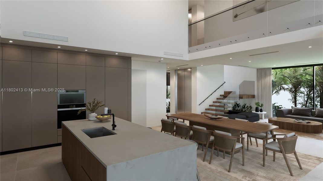 Furnished interior view inside a new home in , Miami (Image 16). Furnished interior view inside a new home in , Miami (Image 16).