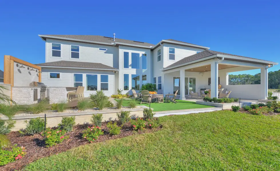 Exterior details and patio area of a home in Tidewater, Jacksonville (Image 2).