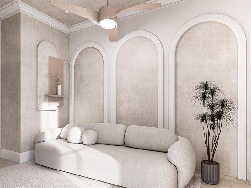 Furnished interior view inside a new home in , Dallas (Image 6).