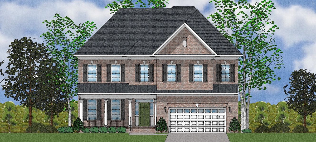 Representative exterior photo of a completed home built from the Cushing II - Elite Collection by Mungo Homes in Suter Estates, Easley, SC (Image 36).