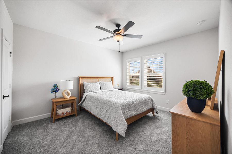 4th bedroom with spacious primary.