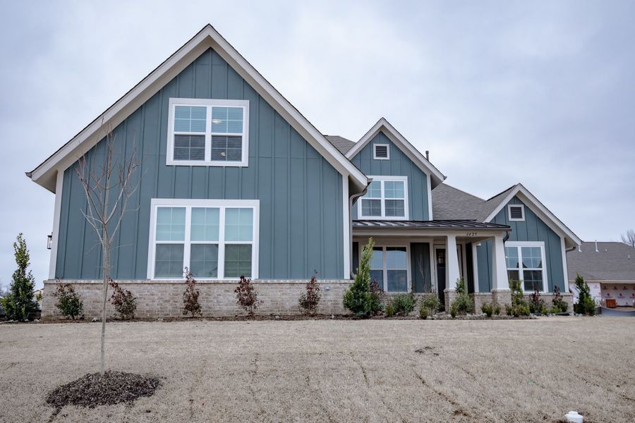 Representative exterior photo of a completed home built from the Willow by Grant & Co in Manor at Hall Creek, Arlington, TN (Image 29).