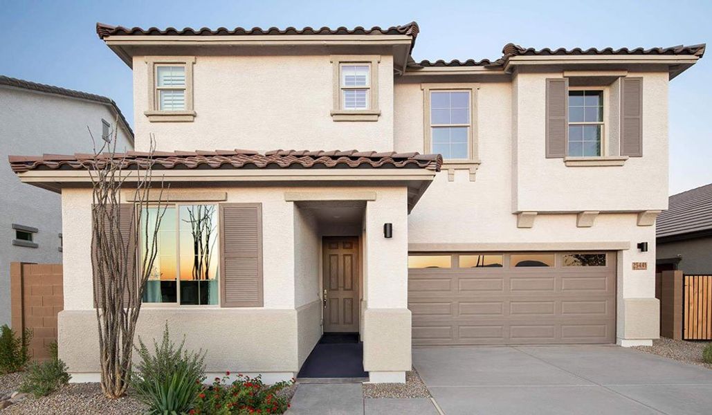 Representative exterior photo of a completed home built from the 35R4 by Taylor Morrison in Rio Vista at Rancho Mercado, Surprise, AZ (Image 10).