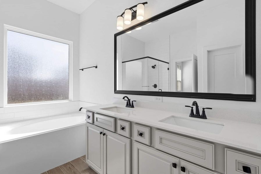 Furnished interior view inside a new home in Bridgeland, Cypress (Image 6). Furnished interior view inside a new home in Bridgeland, Cypress (Image 6).