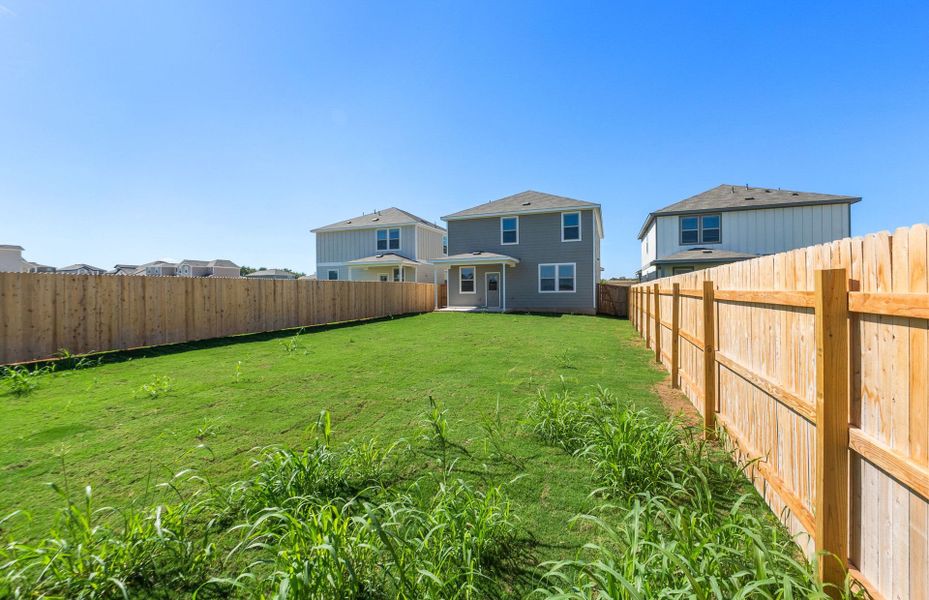 Exterior details and patio area of a home in Sonterra, Jarrell (Image 19).
