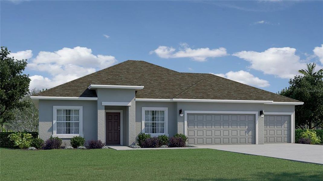 Front exterior of a new home in North Port, North Port, FL, highlighting curb appeal (Image 1). Front exterior of a new home in North Port, North Port, FL, highlighting curb appeal (Image 1).