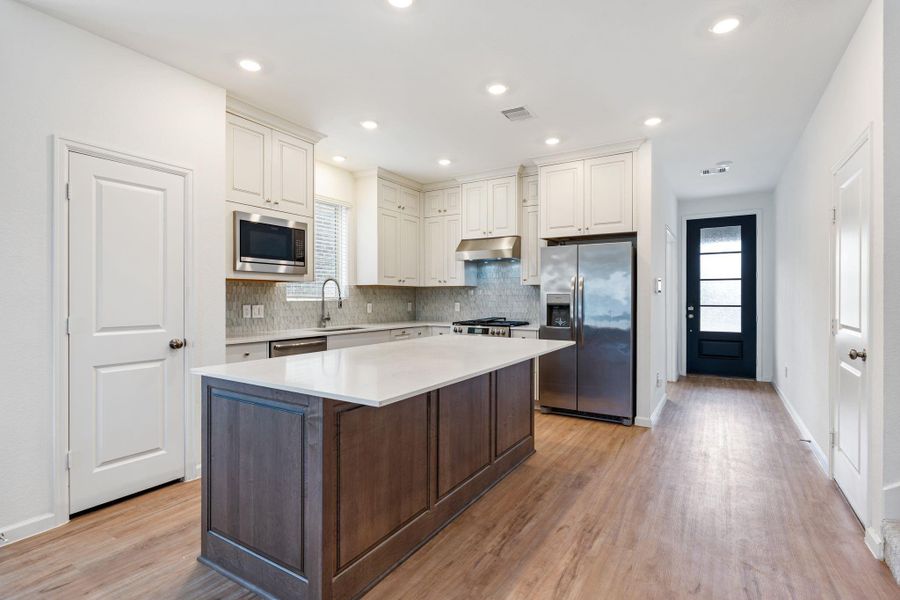 Notice the shining light Luxury Vinyl Plank flooring, durable and beautiful!