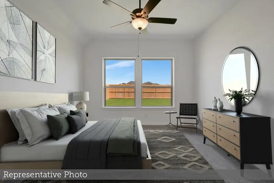 Furnished interior view inside a new home in Meridiana - Terrace Collection, Manvel (Image 7).