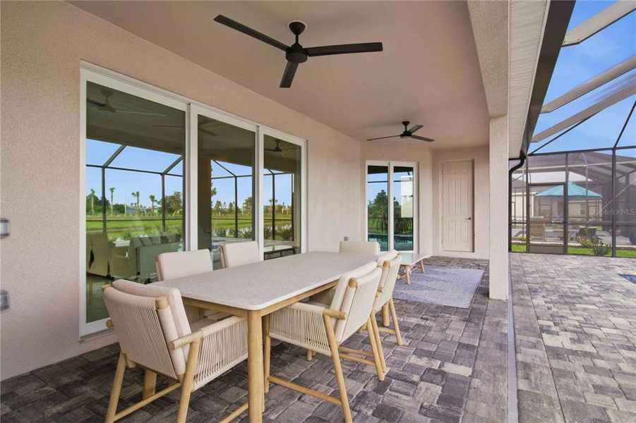 Exterior details and patio area of a home in Calusa Country Club, Lakewood Ranch (Image 25).