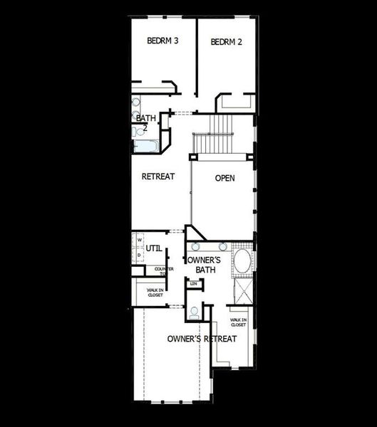 2D floor plan layout of this home in Walsh Cottage, Fort Worth, TX (Image 3).