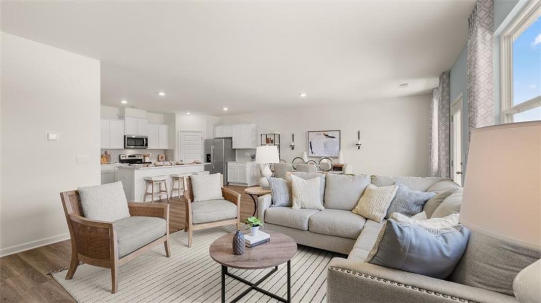 Furnished interior view inside a new home in The Preserve at Agricultural Village, Perry (Image 19). Furnished interior view inside a new home in The Preserve at Agricultural Village, Perry (Image 19).