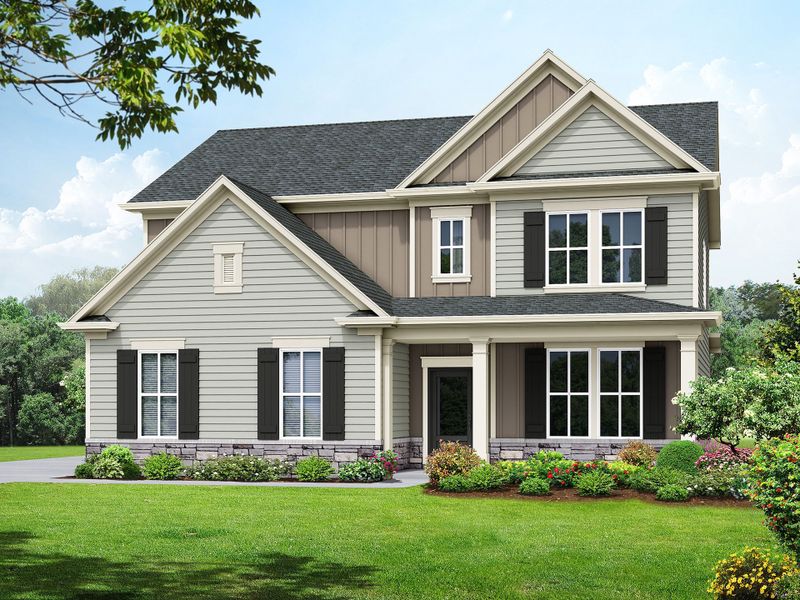 Front exterior of a home in the Legends at Old Monroe community, located in Monroe, GA (Image 11).