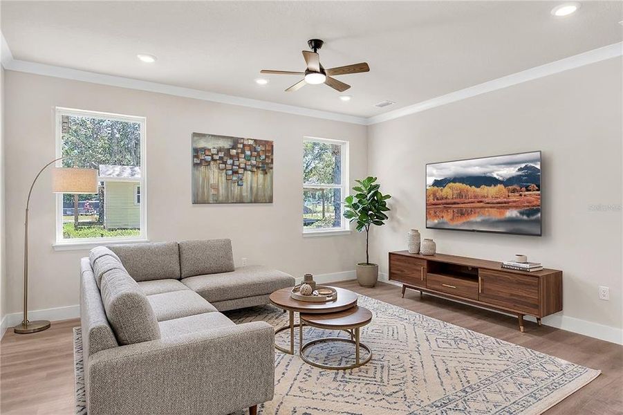 Furnished interior view inside a new home in , Plant City (Image 8). Furnished interior view inside a new home in , Plant City (Image 8).