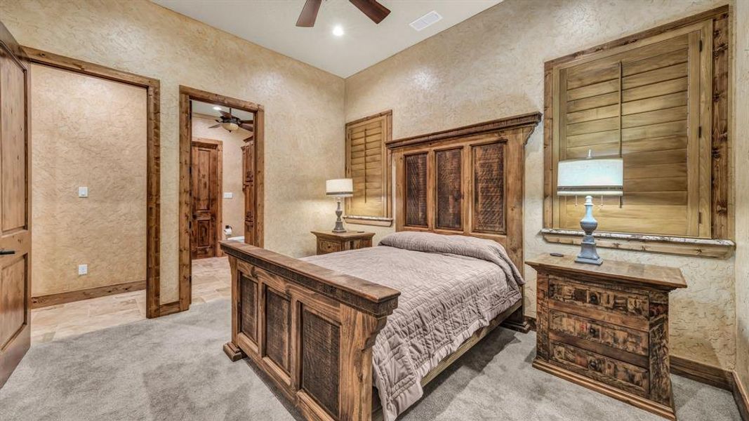 Additional perspective highlighting generous space and access to adjoining bath.