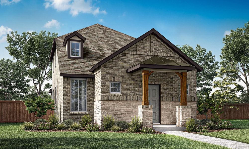 Representative exterior photo of a completed home built from the Orchard by Pacesetter Homes in Elevon, Lavon, TX (Image 2). Representative exterior photo of a completed home built from the Orchard by Pacesetter Homes in Elevon, Lavon, TX (Image 2).