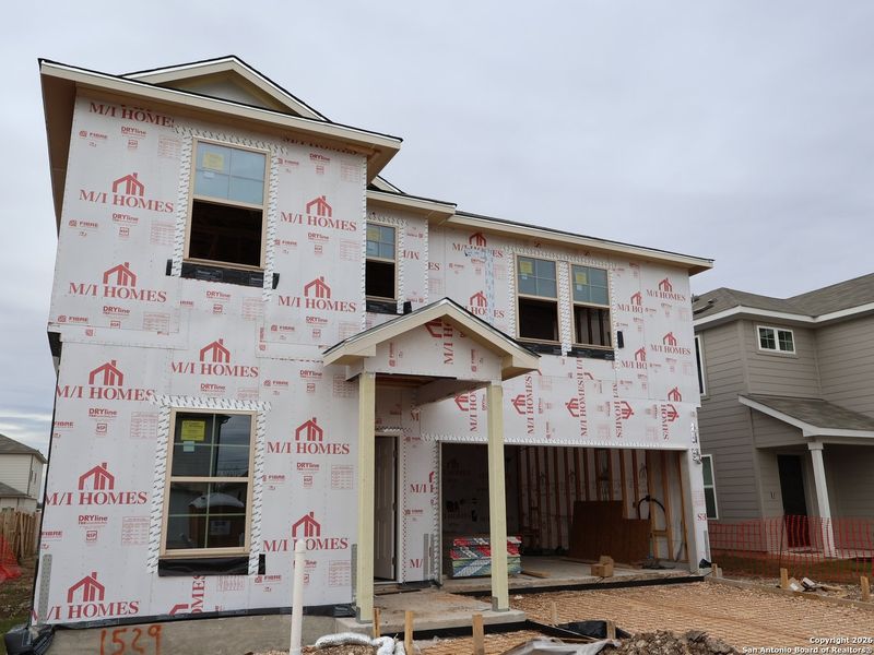 In-progress construction of a new home in Meadows at Clear Springs, New Braunfels, TX (Image 40).