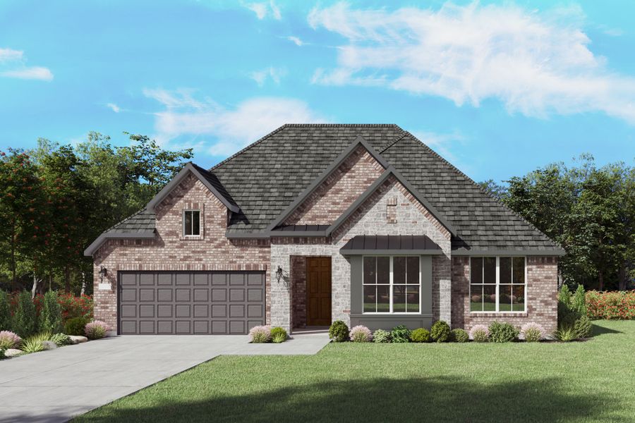 The Boling, a one-story new home design shown with home exterior FC 201 The Boling, a one-story new home design shown with home exterior FC 201