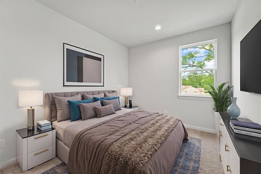 Furnished interior view inside a new home in Shiloh Reserve, Houston (Image 7). Furnished interior view inside a new home in Shiloh Reserve, Houston (Image 7).
