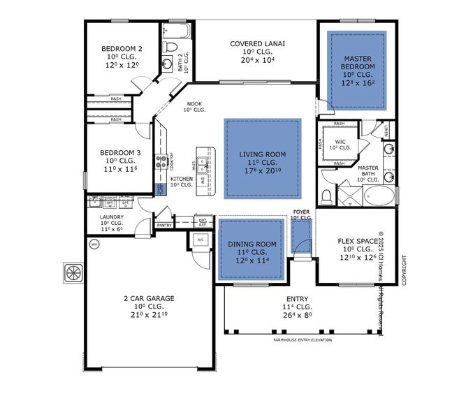 2D floor plan layout for the Weston - Elite Series | 65' Wide Lots by ICI Homes in Oakmont, Gainesville, FL (Image 3).