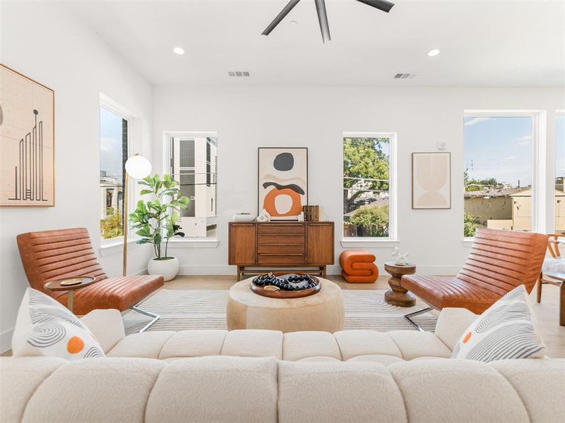 Furnished interior view inside a new home in , Dallas (Image 4). Furnished interior view inside a new home in , Dallas (Image 4).