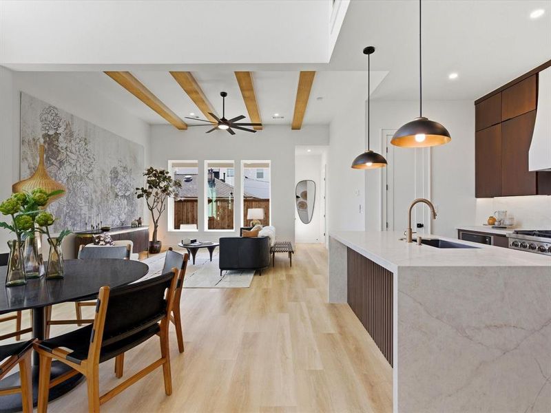 Furnished interior view inside a new home in , Dallas (Image 19).