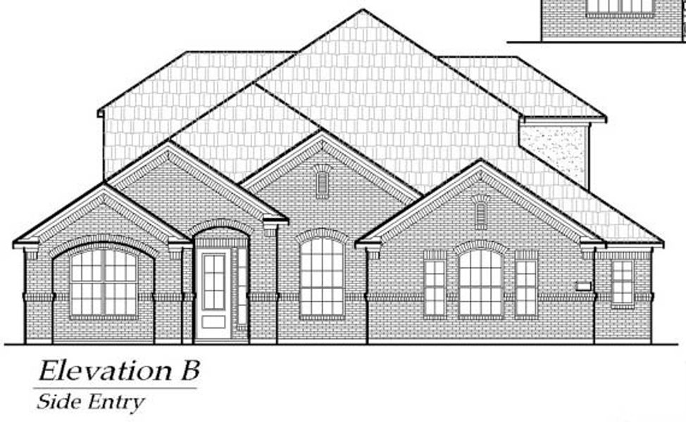 Exterior rendering of this home design in Lakeview Heights, Azle, TX (Image 24).