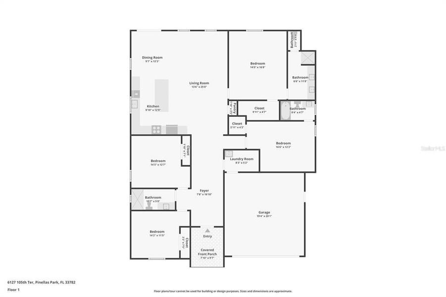 2D floor plan layout of this home in , Pinellas Park, FL (Image 5).