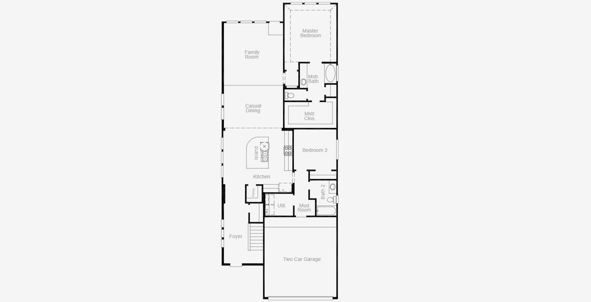 2D floor plan layout for the Covington (2369-HV-30) by Coventry Homes in The Trails, New Caney, TX (Image 3).