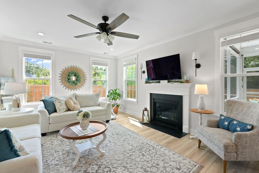 Furnished interior view inside a new home in Cordgrass Landing, Johns Island (Image 26).