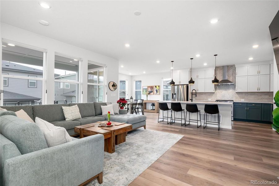 Open flow across the main level.